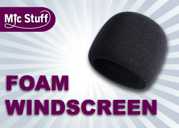 foam windscreen used for noise cancellation